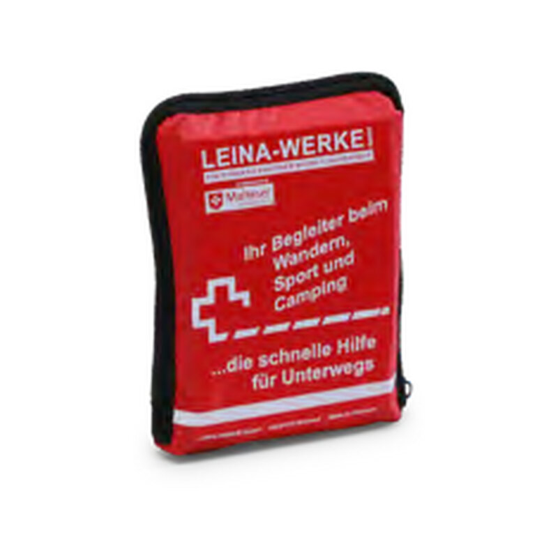 Reise-Erste-Hilfe-Set in kompakter roter Tasche