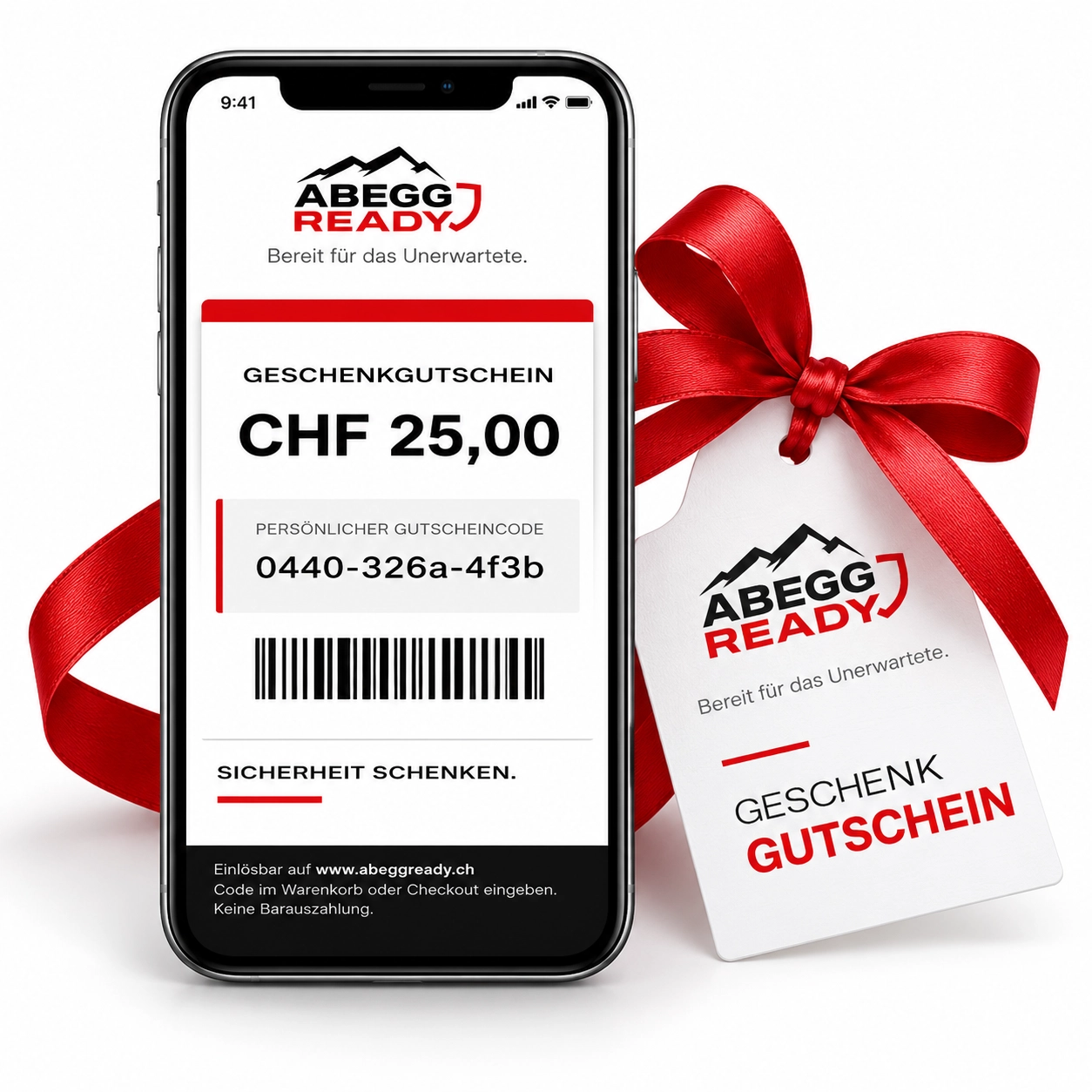 ABEGG READY Geschenkgutschein – CHF 25