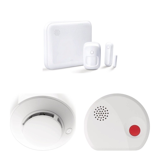 ABEGG READY Sicher-Zuhause-Paket mit LUPUS XT1 Plus Starter Pack, Rauchmelder V2 und Wassermelder V2